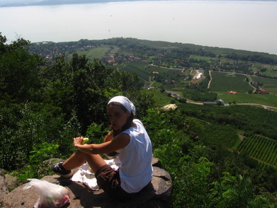 Badacsonyi látkép a Balatonra